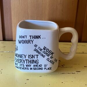 Vintage Novelty Quotes to Live By Mug Made In Japan